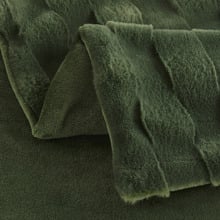 Basketweave Faux Fur Throw